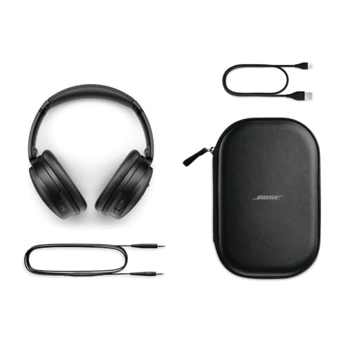 Bose QuietComfort Headphones - Wireless Bluetooth Headphones, Active Over Ear Noise Cancelling and Mic, USB-C Charging, Deep Bass, Up to 24 Hours of Playtime, Black - color: Black