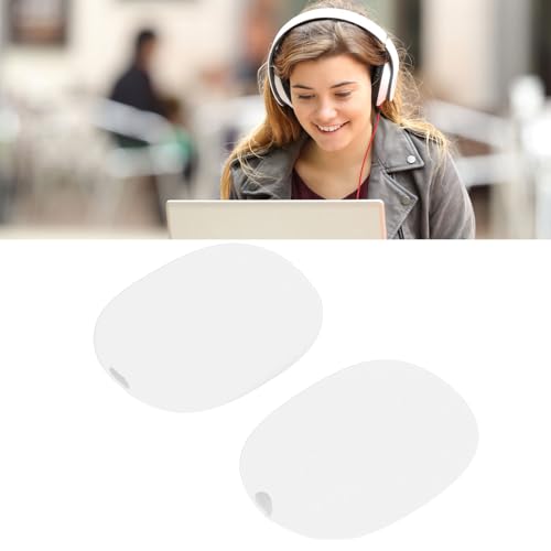Headphone Protective Cover Kit for iOS Over Ear Headset, Silicone Headband Pad Beam Cushion Earpad Ear Cup Covers Set, Replacement Protector with Precise Openings, Washable (White) - color: White