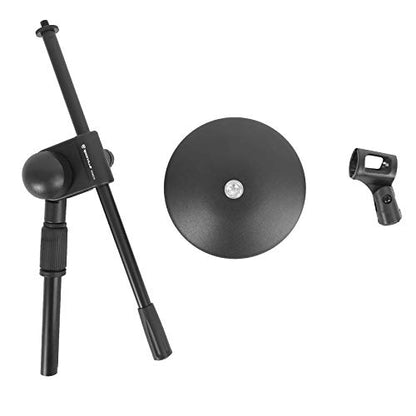 Rockville RCM01 Gaming Mic with RDMS70 Boom Stand and PRO-M50 Headphones | 25mm Cardioid, XLR and 3.5mm Cables, 48V Phantom Power, Shock Mount, Detachable Coil Cable, Headphone Case, Twitch, 3-Items