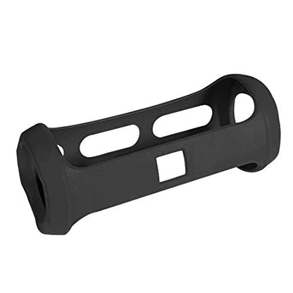 Linkidea Silicone Speaker Case Cover Compatible with JBL Flip 4 Waterproof Portable Bluetooth Speaker, Protective Soft Skin Sleeve, Travel Carrying Pouch (Black)