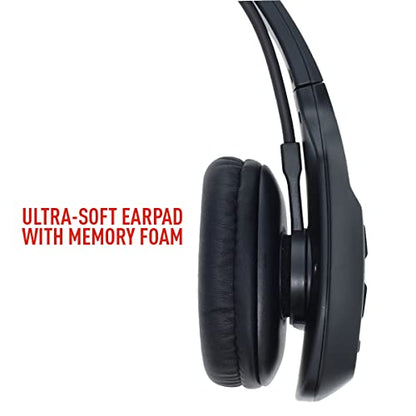 RoadKing Truck Driver Headset RKING3000 Noise Cancelling Bluetooth(R) Headset Wireless Trucker Headset w Mic Premium, Black