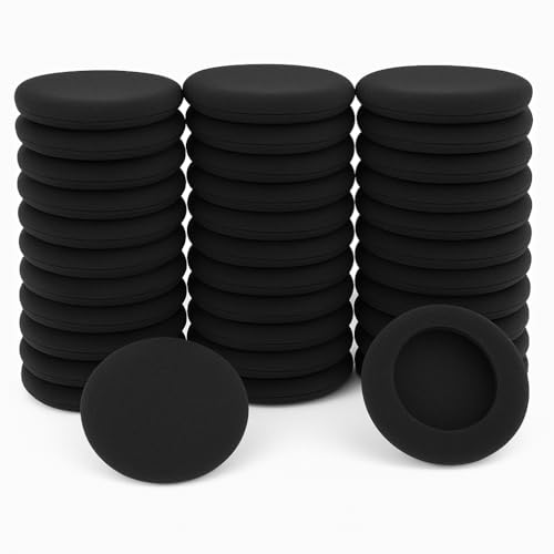 Replacement Foam Earpads for On-Ear Headphones 45mm - 1.8" inch Diameter Sponge Cushions Disposable Covers for Most Standard Size Office Telephone Headsets, Call Center, Office, Classroom, 10 Pack