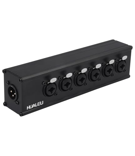 3Pin XLR & 1/4 TRS 6 Female to 1 XLR Male Splitter,6 Way XLR Six-Input and one-Output Parallel Connection Adapter,Four Microphone inputs Converted to one Output,6 in to 1 Out Aduio Splitter - color: XLR 1M TO 6F