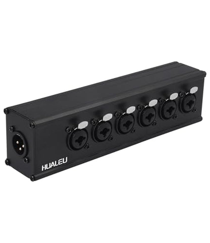 3Pin XLR & 1/4 TRS 6 Female to 1 XLR Male Splitter,6 Way XLR Six-Input and one-Output Parallel Connection Adapter,Four Microphone inputs Converted to one Output,6 in to 1 Out Aduio Splitter - color: XLR 1M TO 6F