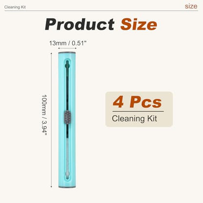 4PCS Earphone Cleaner Kit - Ultra Portable Multi-Function Cleaner Kit Soft Brush for Bluetooth Earphones Case Cleaning Tools, Mint Green - color: Mint Green