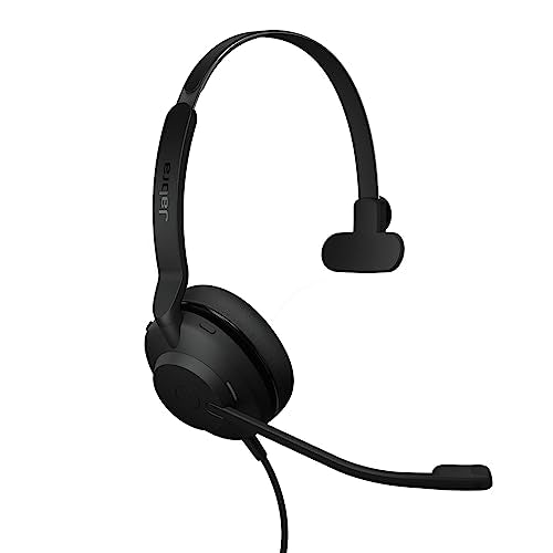 Jabra Evolve2 30 SE (2025 Version) Wired Single-Ear Headphones with Microphone – Computer Headset - USB-A and USB-C Cable - Microsoft Teams Certified - Works with All Meeting Platforms – Black - color: Mono, style: Teams Certified