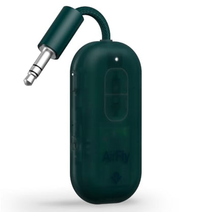 Twelve South AirFly Pro 2, Bluetooth Adapter, Pair 2 AirPods, Teal Ice | Pair 2 AirPods or Wireless Headphones – 3.5mm AUX Bluetooth Transmitter and Receiver for Cars, Boats, Treadmills, TVs & More - color: Teal Ice, style: AirFly Pro 2