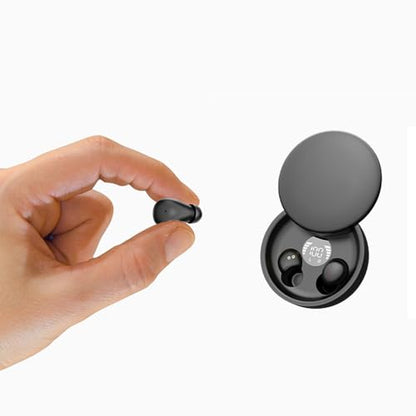 SK26 Sleep Earbuds for Sleeping Invisible Headset,Wireless Bluetooth Earphone,Smallest Tiny Earbuds Hidden Headphones Small Ears Sleep Buds(Black) - color: Black