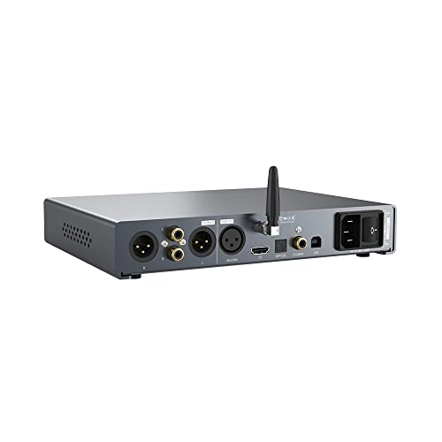 LOXJIE D40 DAC Headphone Amplifier, 2*ES9068AS D/A Chips 4*Dual OP AMP OPA1612, MQA Full Decoding XU216 USB, Qualcomm Bluetooth XMOS with Full-Function Remote Control