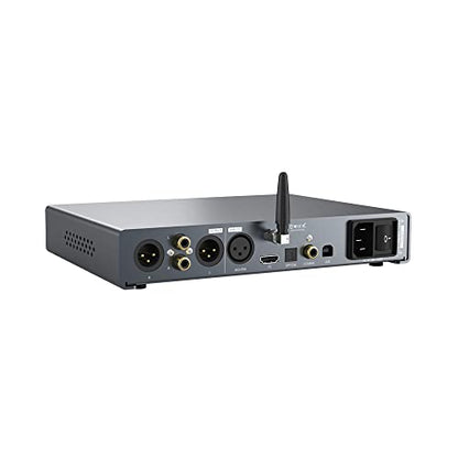 LOXJIE D40 DAC Headphone Amplifier, 2*ES9068AS D/A Chips 4*Dual OP AMP OPA1612, MQA Full Decoding XU216 USB, Qualcomm Bluetooth XMOS with Full-Function Remote Control
