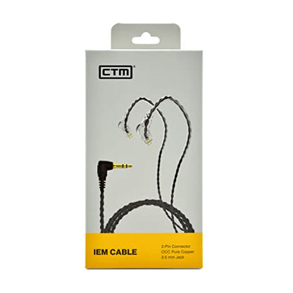 CTM Standard Clear Cable, HiFi Audio 2 Pin Connector Standard 50' Inch Clear Cable, HiFi Audio 2 Pin Connector - style: CTM Standard 50' Inch Clear Cable, HiFi Audio 2 Pin Connector
