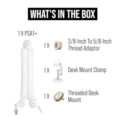 RØDE PSA1+ Professional Studio Boom Arm with Spring Damping, White - color: White, style: PSA1+