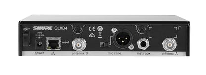 Shure QLXD2 Handheld Transmitter with SM58 Vocal Mic Capsule for QLX-D Digital Wireless Systems, Receiver Sold Separately, G50 Band | SM58 Vocal Mic Capsule for QLX-D Digital Wireless Systems, Receiver Sold Separately, G50 Band - style: Handheld Transmitt