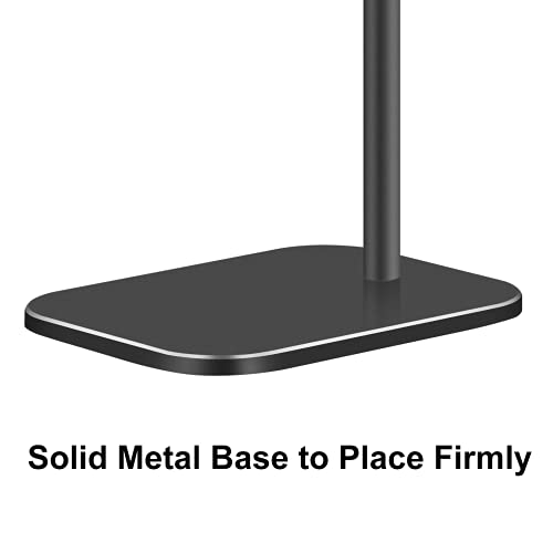Headphone Stand Aluminum, Headset Holder with Solid Metal Base for Desk, Compatible with Most Headphones (Black) - color: Black