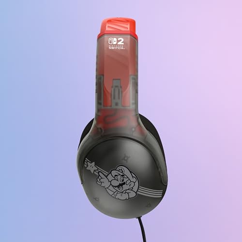 Turtle Beach Airlite Fit Wired Gaming Headset Mario Star, Nintendo Switch 2 | Also works with Nintendo Switch OLED, Flip-to-Mute Mic, Comfortable Ear Cushions, 40mm Speakers, Lightweight, Mario Star - color: Mario Star