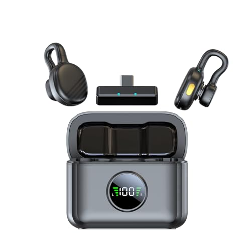 Mini Wireless Microphone for iPhone and Android Content Creator Mic | USB C Lavalier, Charging Case, 21H Battery, Noise Canceling, Video Recording