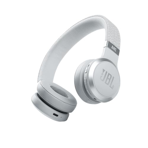 JBL Live 460NC - On-Ear Nc Headphones - White | JBL Signature Sound, Keep the noise out, or in You choose, Get help just by using your voice - color: White