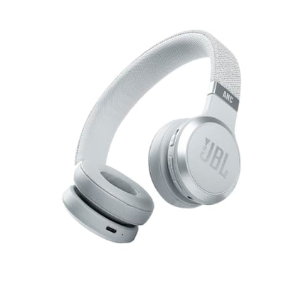 JBL Live 460NC - On-Ear Nc Headphones - White | JBL Signature Sound, Keep the noise out, or in You choose, Get help just by using your voice - color: White