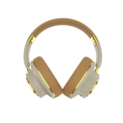 H8 BT 5.4 ANC Noise Cancelling Over-Ear Wireless Headphones(Khaki) | 120H Playtime,Deep Bass,HiFi Foldable,Soft Earmuffs &Light Weight,Driving,Home,Office,Travel,Women&Men - color: Khaki
