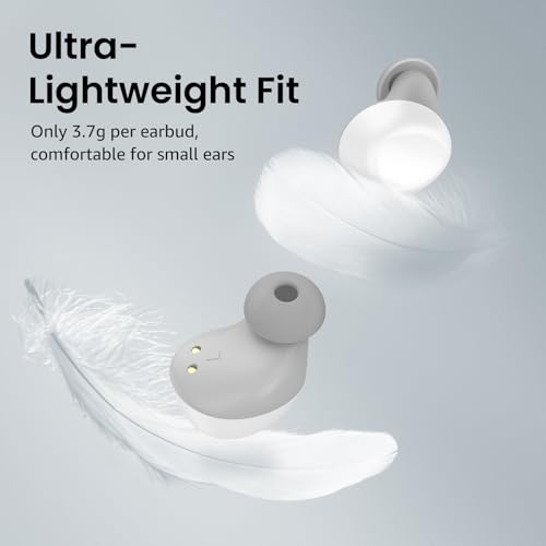 TOZO A1 Wireless Earbuds Bluetooth 5.3 Light Weight in Ear Headphones | IPX5 Waterproof, 2 Mics for AI Calls, Immersive Premium Sound Bass Ear buds with Charging Case, 32 Presets EQ via TOZO App - color: Matte White