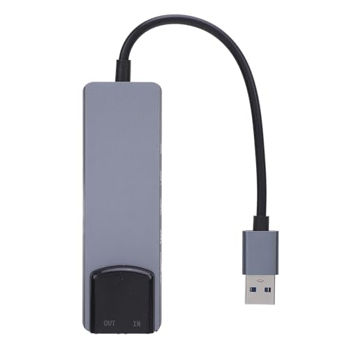 Fabater External USB Sound Card, 5.1 7.1 Channel Support Smart Noise Reduction 5. Channel External Sound Card, USB for Gaming with Optical Input Output for PC Laptop Home