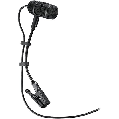 Audio-Technica Pro 35 Cardioid Condenser Instrument Microphone + Microfiber Cleaning Cloth + Goby Labs Microphone Cleaner