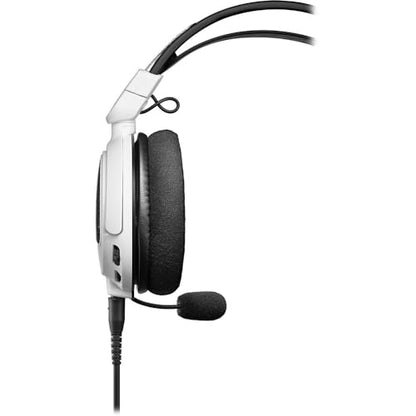 Audio-Technica Consumer ATH-GDL3 Open-Back Over-Ear Gaming Headset with Microphone Bundle with Headphone Accessories (White)