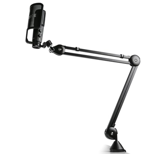 RODE PSA 1 Professional Desk-Mounted Studio Boom Arm Pair for Two-Person Podcasting and Streaming - Bundled with StreamEye Polishing Cloth