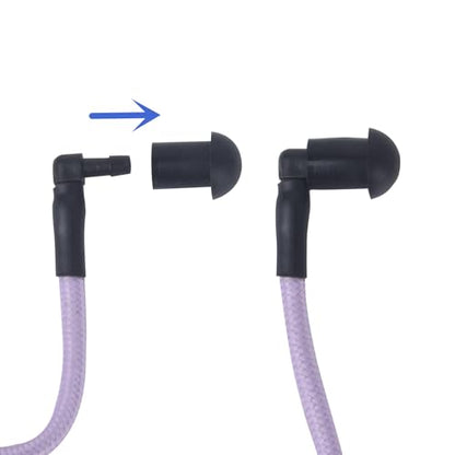 WODASEN Replacement Braided Nylon Fiber Acoustic Coil Tube Moisture Proof Color for Radio Earpiece (PurePurple-1) - color: PurePurple-1