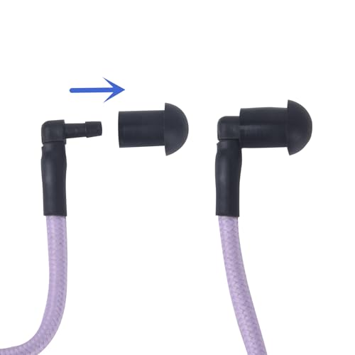 WODASEN Replacement Braided Nylon Fiber Acoustic Coil Tube Moisture Resistant Waterproof Color for Radio Earpiece (PurePurple-2) - color: PurePurple-2
