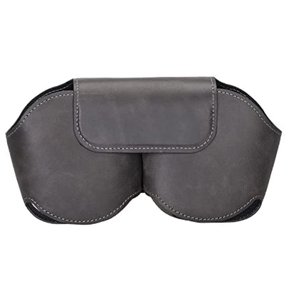 AirPods Max Case, Genuine Leather Handmade, Protective Premium Leather Ear Cup Covers, Soft-Slim Travel Carrying Case, Compatible for AirPods Max (Black) - color: Black