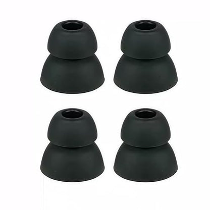Replacement Silicone Eartips, Double Flange, 10-Pack, Compatible with Powerbeats2, Powerbeats3, Black