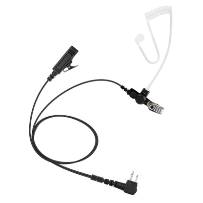 BCT22-M1 2-Wire Surveillance Acoustic Tube Earpiece with PTT Mic Compatible with Motorola CP200D CP100D R2 DEP450 BPR40D CP200 CP185 BPR40 Yaesu FT-65 FT-25 FT-4X/V XiR P3688 - size: 1 Piece