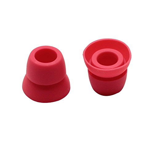 Alitutumao 8pcs Replacement Earbuds Silicone Eartips Compatible with Wireless Powerbeats 3 Powerbeats3 Earphones (Red) - color: Red