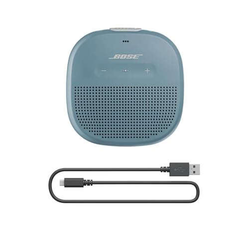 Bose SoundLink Micro Bluetooth Speaker: Small Portable Waterproof Speaker with Microphone, Stone Blue - color: Blue