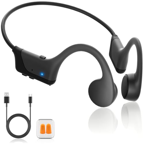 New Bone Conduction Open-Ear Headphones, Bluetooth 6.0, IPX5 Waterproof, 8H Playtime, Lightweight & Comfortable Sports Earphones for Running, Gym, Cycling, Workout, Sweatproof Wireless Headsets