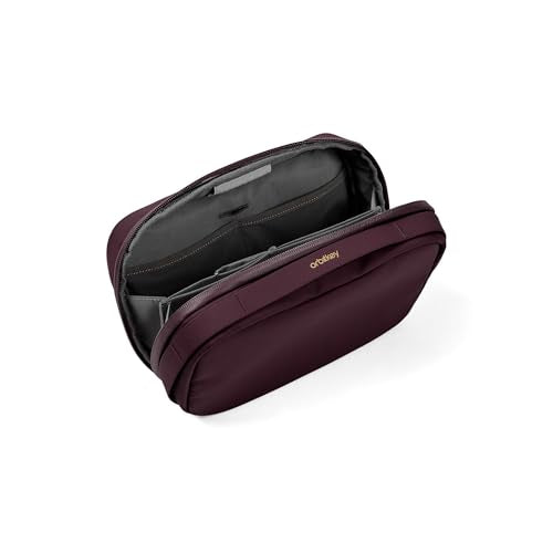 Orbitkey 2-in-1 Tech Accessory Pouch - Plum | Detachable Slim Sleeve | Organizes Cables & Chargers | Water-Resistant Fabric | Travel Ready - color: Plum