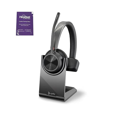 Headset Advisor Bundle Poly Voyager 4310 UC Wireless Headset with Charging Stand