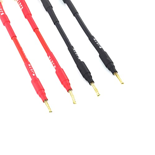 WJSTN Flex Pin Banana Plugs to 4mm Female Banana Jack Speaker Audio Adapter for Spring Loaded Terminals Amplifier Speaker Sound Systems 4Pack