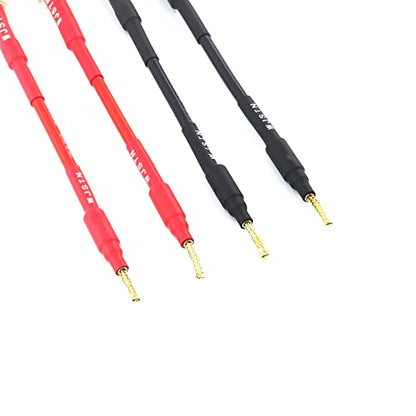 WJSTN Flex Pin Banana Plugs to 4mm Female Banana Jack Speaker Audio Adapter for Spring Loaded Terminals Amplifier Speaker Sound Systems 4Pack
