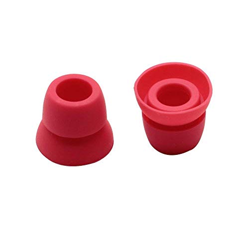 Replacement Silicone Earbuds Ear Tips Eargels Buds Set Compatible with Beats Powerbeats 3 Powerbeats 2 Wireless in-Ear Earphones (4 Pairs/Psychedelic Red) - color: Psychedelic Red