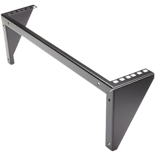 StarTech 2U Vertical Wall-Mount Rack Bracket, 19in, 125lb, TAA (RK219WALLV) | Open-frame L-shaped bracket for network, Server, Data and AV equipment, EIA-310, 56.7kg, W/hardware - size: 2U