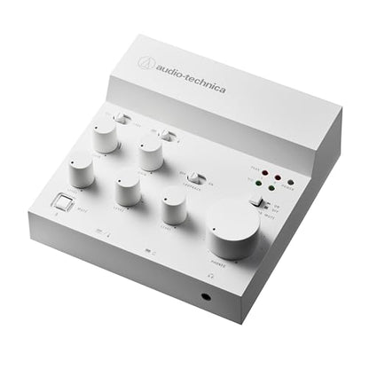 Audio-Technica AT-UMX3 USB Desktop Audio Mixer, White - color: White
