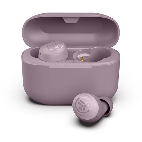 JLab Go Air Pop+, True Wireless Earbuds, Bluetooth Earbuds with Microphone, USB-C Charging Case, Dual Connect, Mauve - color: Mauve, style: Pop+
