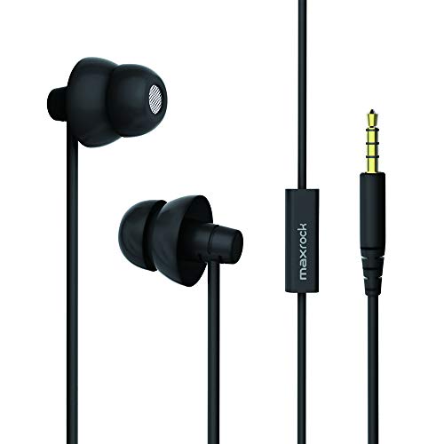 MAXROC Sleep Earplugs - Noise Isolating Ear Plugs Sleep Earbuds Headphones with Unique Total Soft Silicone Perfect for Insomnia, Side Sleeper, Snoring, Air Travel, Meditation & Relaxation(Black) - color: Black