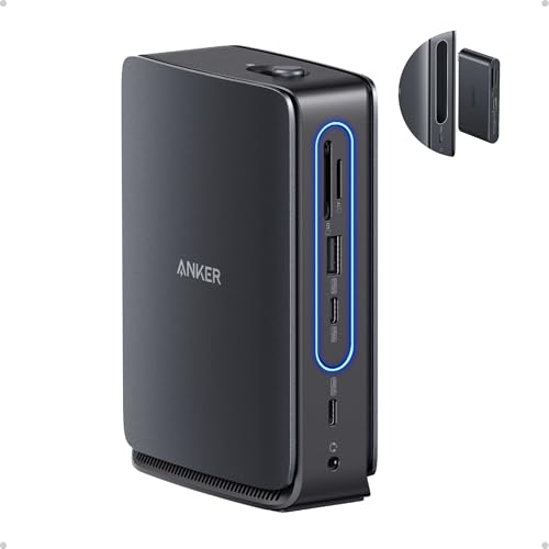 Anker Nano Laptop Docking Station, 13in1 Dock with Detachable 6in1 USBC Hub | 3 Display USB C Dock (2 HDMI+1 DP), 10 Gbps USBC, 3 USBA, Audio, SD/TF, Ethernet, 100W Max PD for Dell/Lenovo/HP Home Office