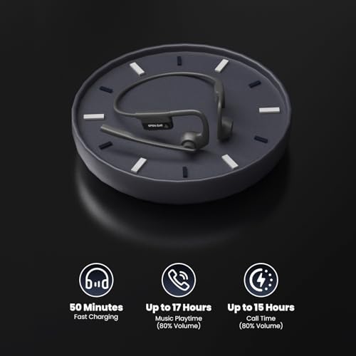 SANOTO Open Ear Headphones with Mic,Open Ear Wireless Headphones Bluetooth 5.3/Multipoint Pairing/Noise Cancelling Mic,Lightweight,Wireless Headset with Mic for Work,Driving,Home Office | Bluetooth 5.3 Multipoint Pairing/Noise Cancelling Mic,Lightweight,W