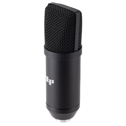 LyxPro Condenser Microphone for Studio, Vocals, Instruments, Podcasting and Professional Recordings with Shockmount, XLR Cable - Matte Black