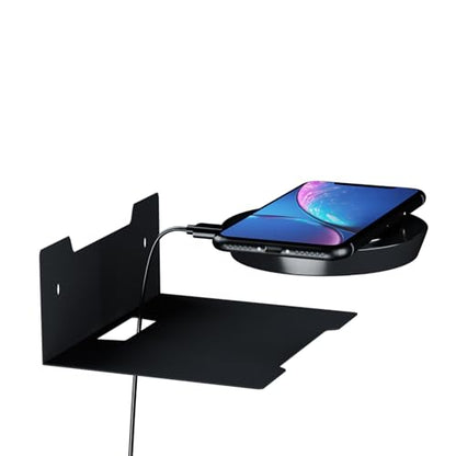 Floating Metal Wall Mount Shelf, Shelf for TV Cable Box,Apple Roku, Sound Bar,Soundbar, Camera,Decor Display (1, Small) - size: 4.72" x 5.71"