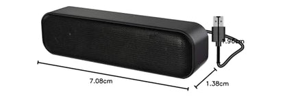 ZETIY Updated Computer Speaker, USB Powered Speaker for Desktop,Windows PC,Mac. Portable Mini Sound bar-Plug and Play with Volume Control and Mute Button (USB-C to USB Adapter Included)